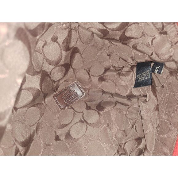 GORGEOUS Classy Classic Coach Women's Wool Blend Bucket Hat Sunset Red Size M/L - Picture 10 of 11